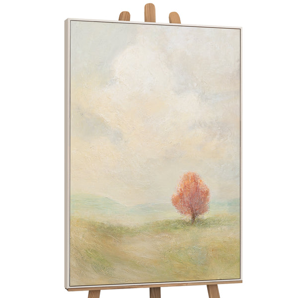 Lienzo pintado a mano «Expansión Cálida» – Arte abstracto moderno con marco