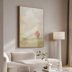 Lienzo pintado a mano «Expansión Cálida» – Arte abstracto moderno con marco