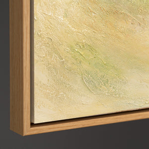 Lienzo pintado a mano «Expansión Cálida» – Arte abstracto moderno con marco