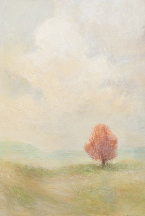 Lienzo pintado a mano «Expansión Cálida» – Arte abstracto moderno con marco