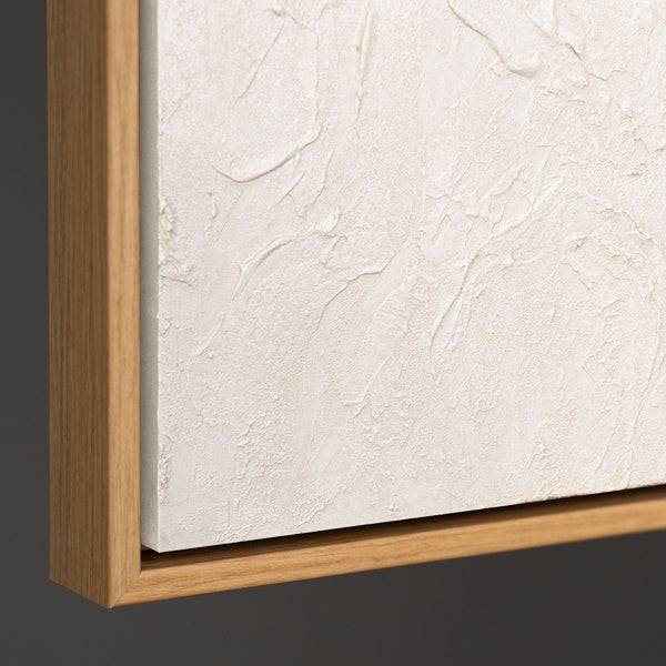 Cuadro acrílico pintado a mano con marco "El Susurro del Tiempo" – Arte abstracto estructural