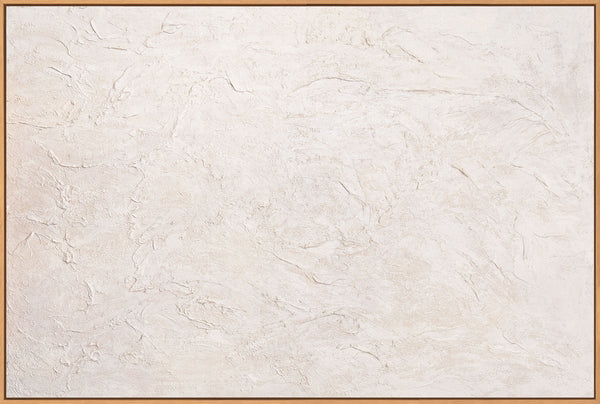 Cuadro acrílico pintado a mano con marco "El Susurro del Tiempo" – Arte abstracto estructural