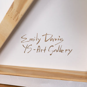 Mural moderno en acrílico pintado a mano en verde y beige “El Susurro de los Valles”