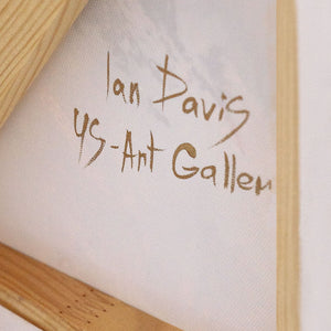 Cuadro moderno en tonos naturales – Cuadro pintado a mano con marco “Pasaje del Tiempo”