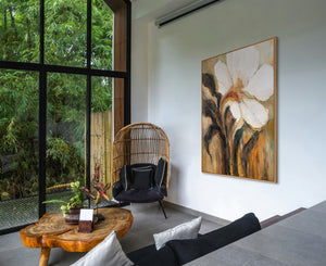 Arte Abstracto Floral – Pintura Acrílica en Lienzo “El Paso del Tiempo”