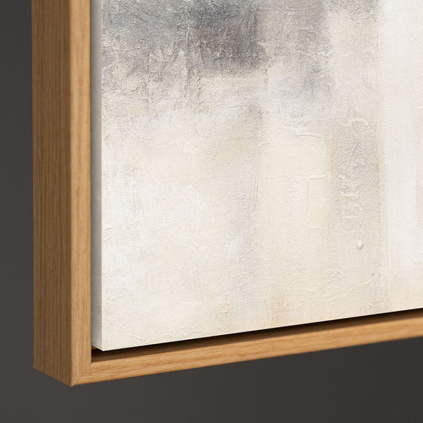 Abstraktes Wandbild auf Leinwand mit neutraler Farbkomposition