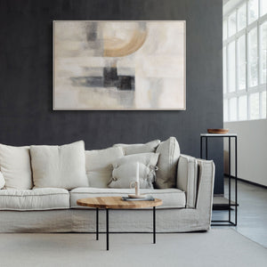 Cuadro pintado a mano «Luz Fantasmal» – Pintura moderna texturizada con marco