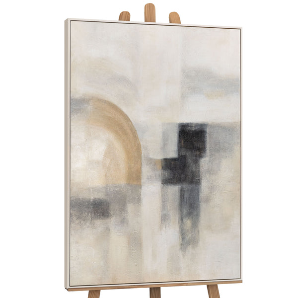 Cuadro pintado a mano «Luz Fantasmal» – Pintura moderna texturizada con marco