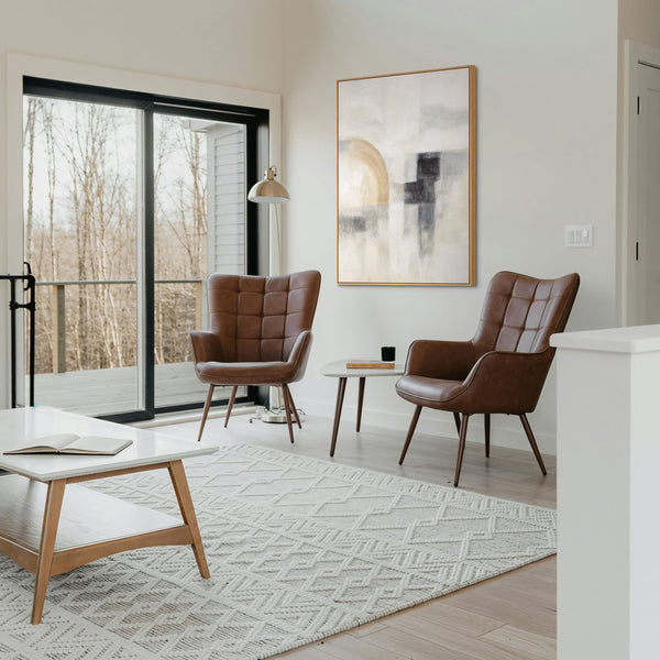 Cuadro pintado a mano «Luz Fantasmal» – Pintura moderna texturizada con marco