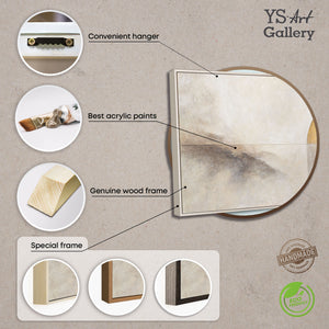 Cuadro acrílico pintado a mano sobre lienzo «Línea del horizonte» – Arte mural moderno para el salón