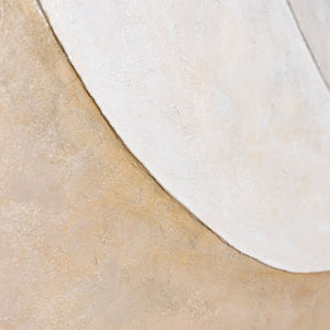 Cuadro acrílico abstracto en tonos cálidos y naturales - Cuadro moderno enmarcado "Flujo de calor"