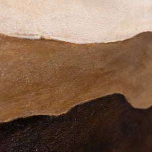 Lienzo moderno enmarcado «Amanecer apacible» – Arte abstracto en tonos tierra