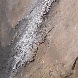 Abstraktes Gemälde in dunklen Erdtönen – Handgemalte Leinwandkunst „Dunkelheit und Morgendämmerung“