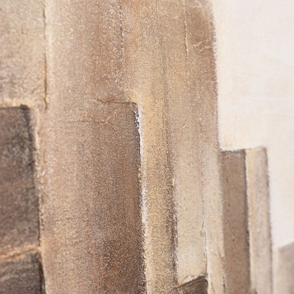 Minimalistische abstrakte Wandkunst mit Tiefe – Acrylbild mit Rahmen „Grenzen der Illusion“