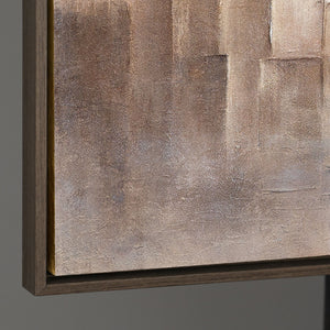 Minimalistische abstrakte Wandkunst mit Tiefe – Acrylbild mit Rahmen „Grenzen der Illusion“