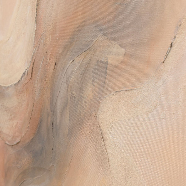 Abstraktes Acrylbild mit rotem Akzent – moderne Wandkunst „Echo der Flammen“