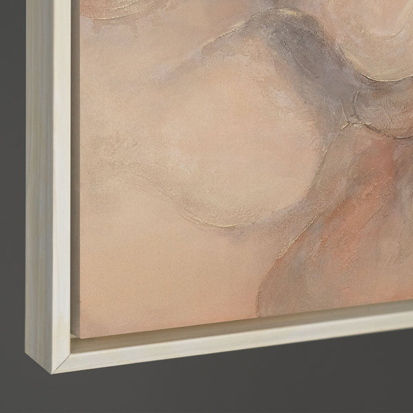 Abstraktes Acrylbild mit rotem Akzent – moderne Wandkunst „Echo der Flammen“