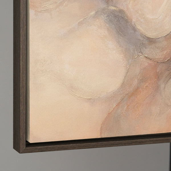 Abstraktes Acrylbild mit rotem Akzent – moderne Wandkunst „Echo der Flammen“