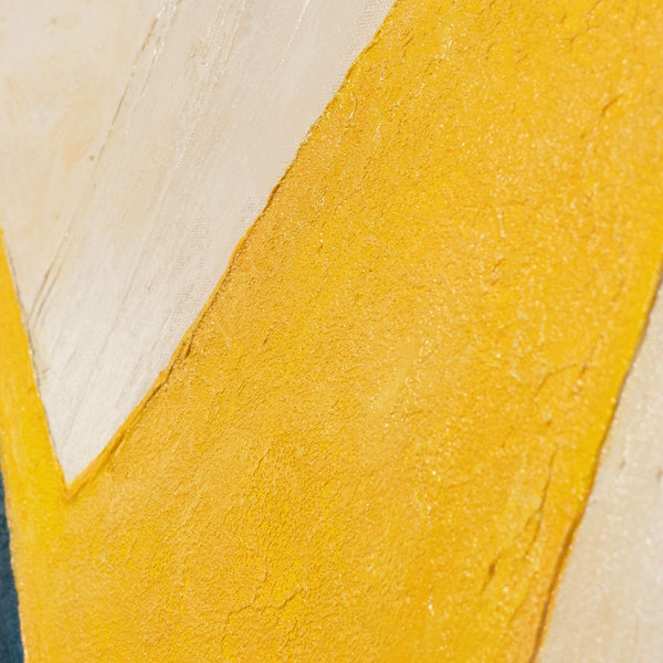 Moderne abstrakte Leinwandkunst mit klarer Formensprache – Handgemaltes Gemälde „Schnitt durch den Horizont“