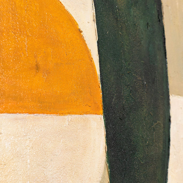 Strukturierte Acrylmalerei mit Rahmen „Gleichgewicht“ – Geometrische Abstrakte Kunst