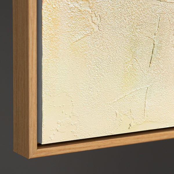 Strukturierte Acrylmalerei mit Rahmen „Gleichgewicht“ – Geometrische Abstrakte Kunst