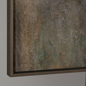 Cuadro pintado a mano "La calidez del universo" – Pintura acrílica moderna con detalles dorados