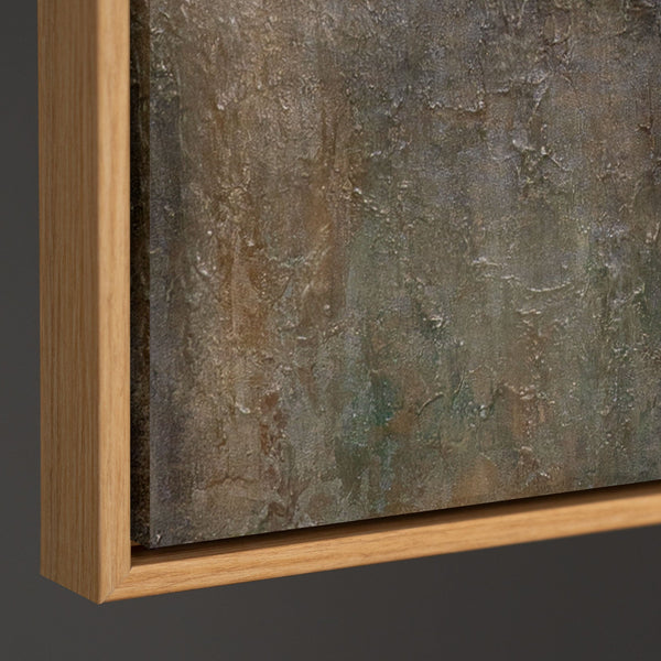 Cuadro pintado a mano "La calidez del universo" – Pintura acrílica moderna con detalles dorados