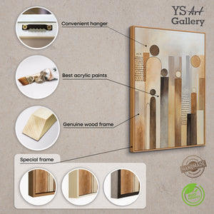 Lienzo abstracto «Ciudad de Figuras» – Cuadros modernos para el salón