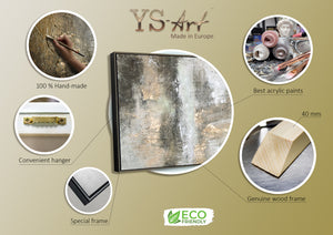 Cuadro Pintado a Mano "Ingrafelidez II" | Pintura Abstracta con Marco 150x50cm