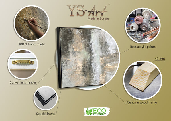 Cuadro Pintado a Mano "Ingrafelidez II" | Pintura Abstracta con Marco 150x50cm