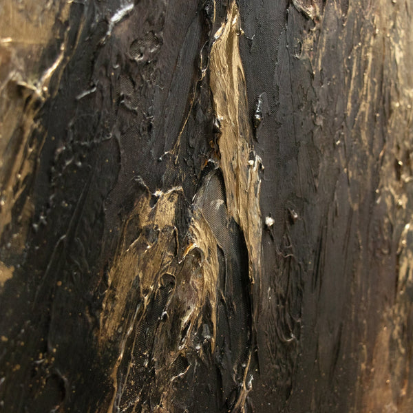 Handgemalte goldene Textur auf schwarzem Hintergrund