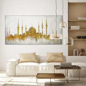 Orientalisches Gemälde "Moschee" als Wanddeko im Wohnzimmer