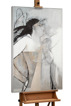 Pintura Acrílica Pintada a Mano “Mechelen” – Cuadro Moderno sobre Lienzo con Marco