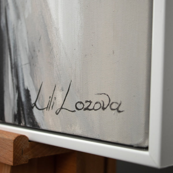 Pintura Acrílica Pintada a Mano “Mechelen” – Cuadro Moderno sobre Lienzo con Marco