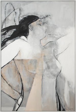 Pintura Acrílica Pintada a Mano “Mechelen” – Cuadro Moderno sobre Lienzo con Marco