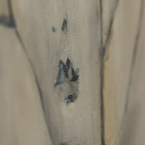 abstrakte Linienzeichnung auf strukturierter Leinwand