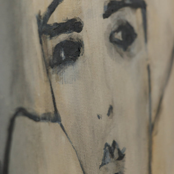 Struktur und Kontur im oberen Bereich der abstrakten Figur