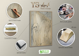 Pintura Acrílica Pintada a Mano “Ámsterdam” – Cuadro Moderno sobre Lienzo con Marco