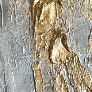Nahaufnahme Acrylstruktur mit goldenen Elementen
