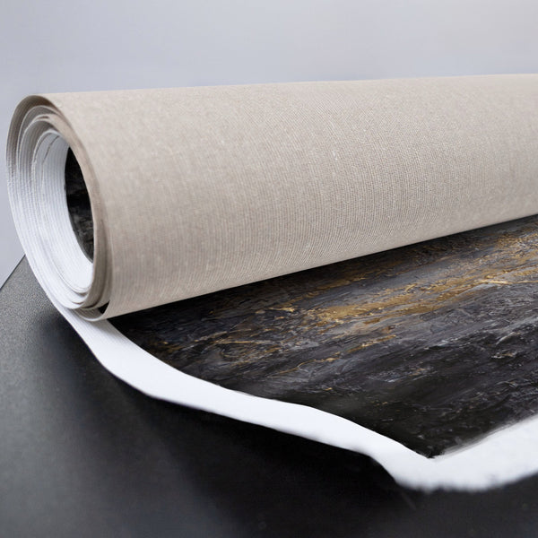 Gerollte Leinwand mit Goldstruktur, ungespannt