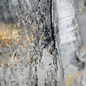 Detail goldener Textur auf modernem Wandbild