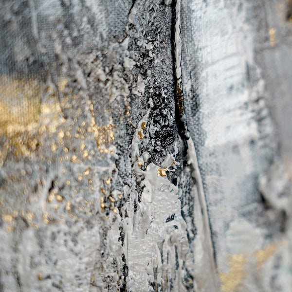 Detail goldener Textur auf modernem Wandbild