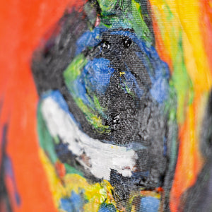 Detailaufnahme Auge vom Löwen im Bild "Löwengrazie"