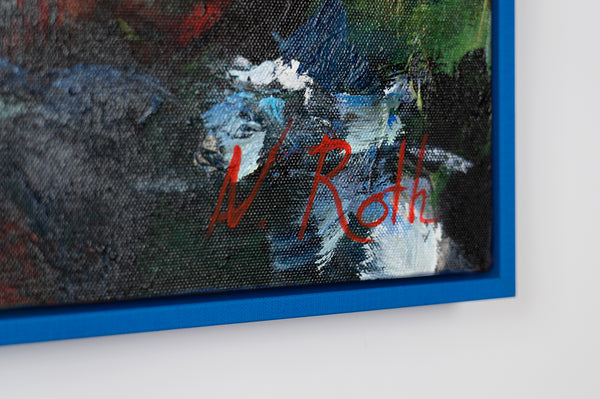 Impresiones abstractas de jardín con marco Extensiones florecientes