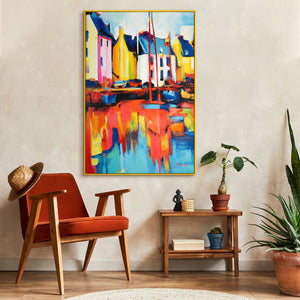 „Yachten und Hafen“ in moderner Wohnraumszene