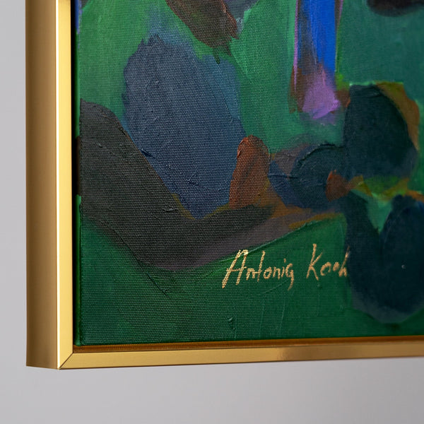 abstrakte bilder auf leinwand mit Gold Rahmen