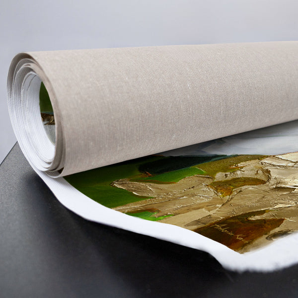 Leinwandkante mit sichtbarer Struktur