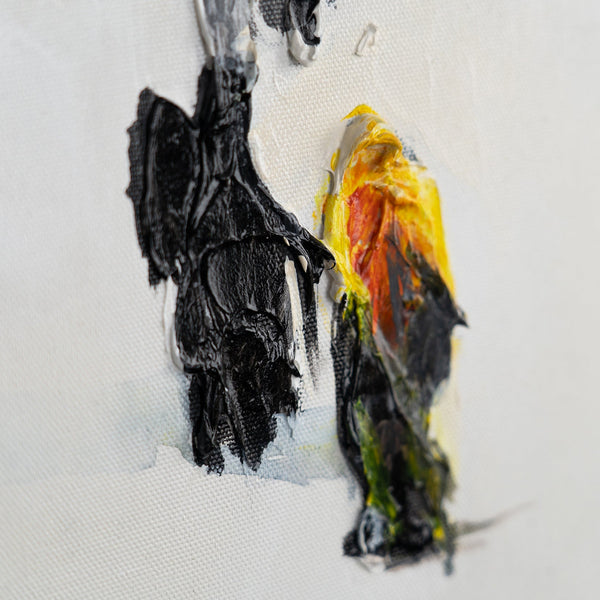 Detailansicht mit gelb-orange gekleideter Figur