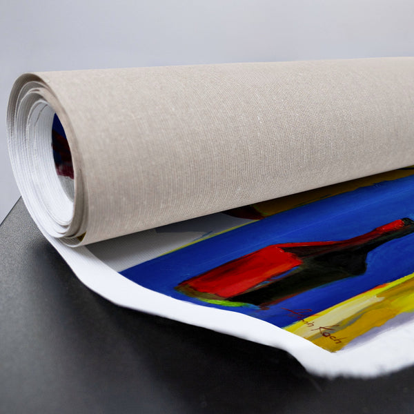 Leinwand gerollt mit sichtbarer Textur