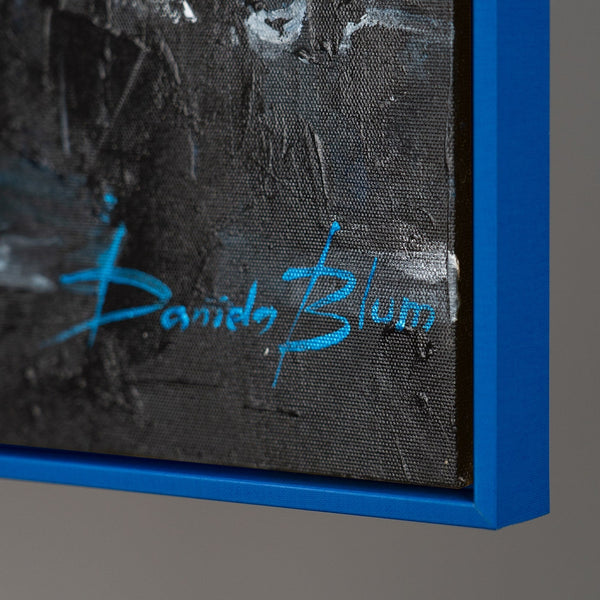 gemälde groß mit Blau Rahmen